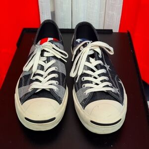 Converse Jack Purcell, 10.5, black denim, like new